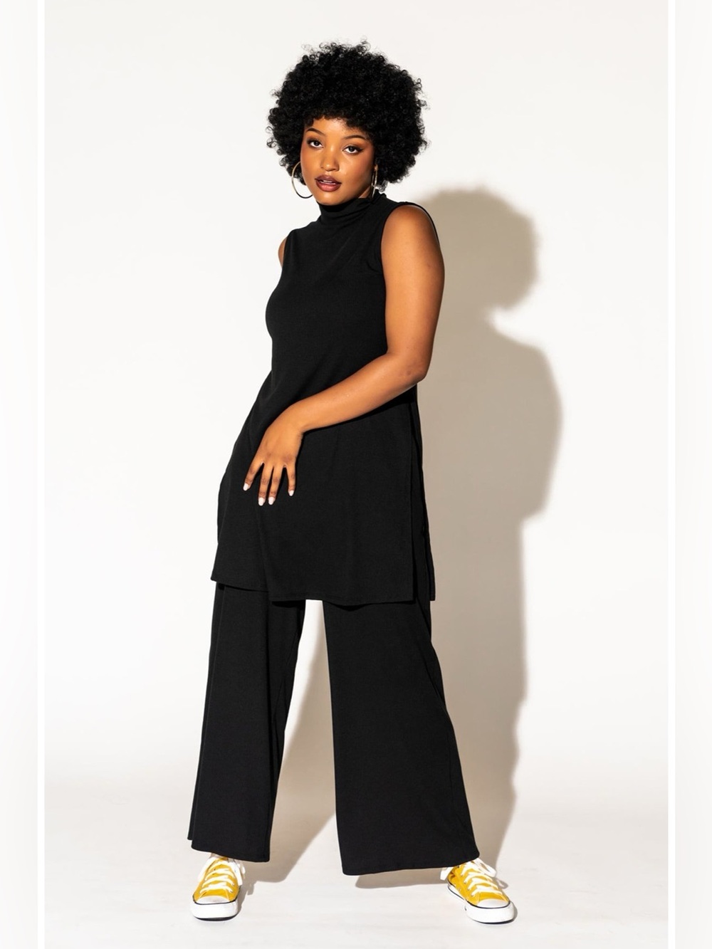 Dressed in LALA | Gigi Sleeveless Ripped Playsuit in Black